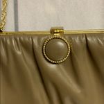 Vintage Ruffled Taupe Purse Crossbody Photo 3