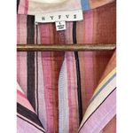 HYFVE  Women's Shirt Stripe‎ Me Up Button Up Multicolor Size L Sheer Oversize Photo 5