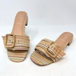 Joie  Claire Slip On Tweed Buckle Sandals Beige Size‎ 7.5 Photo 0