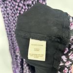 Free People  Boho Blouson Dress Purple Floral Tie Cold Shoulder Flowy Siz… Photo 11