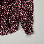 L'Agence  Womens Bardot Black Red Polka Dot 100% Silk Blouse Sz S Office Academia Photo 3