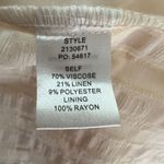 Current Air Womens Small Cream Checker Jacquard Puff Sleeve Top Sheer Bohemian Photo 7