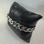 18KT Yellow Gold Inlay & Stainless Steel Cuban Link Men’s Diamond Bracelet 8.5” Long Photo 3