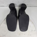 VTG Bass Artist Mules Womens 6 Black Leather Slip On Square Toe Block Heel 2003 Photo 9