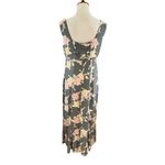 TT Mar Shift Dress Floral Scoop Neck Wide Straps Sleeveless Vintage 90s Green Size M Photo 1