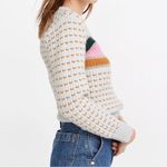 Madewell  Striped Barfield Wool Blend Sweater Jumper in Heather Blizzard Size XXS Photo 2