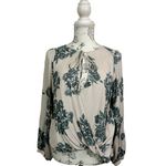 Lush Clothing Lush Floral Surplice Rayon Long Sleeve Blouse Size S Photo 1