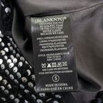 BLANK NYC Silver Sequin Bomber Jacket in Black Light NEW Photo 10