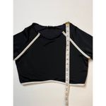 Icon Swim Black/White Swim Cropped Top Sz L Photo 3
