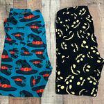 LuLaRoe TC Leggings Lot of 2 Halloween Prints Witch Hats Pumpkins Tall & Curvy Photo 0