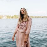 Melissa Odabash Sienna Embroidered Rose Blush Pink Maxi Dress Photo 2