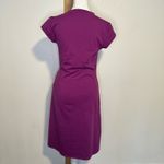 Athleta purple short sleeve wrap midi dress size S Photo 4
