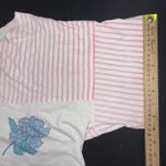 Vintage 90S/Y2K CottageCore Striped Floral Grandma Shirt Size Large Photo 10