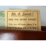 1950's WALES NOS Tooled Leather Bifold Alaska Eskimo Scene Dog Sled Wallet Brown Photo 7