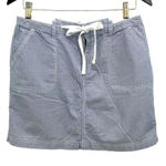 Faded Glory  Womens Pinstripes Drawstring Skorts‎ Blue & White Size 8 Photo 0