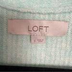 Loft Light Mint Green Cardigan Sweater Crystal Buttons V-Neck Small Photo 1