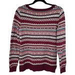 Gap Factory Burgundy Fair Isle Sweater Photo 7