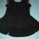Reserved 𝅺Spike blouse by  black peplum blouse size M Photo 2