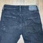 American Eagle  Woman’s Black Mid-Thigh Distressed Jean Shorts Size 28 Photo 4