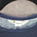 Cutematchy Navy Blue Merry Christmas Tree Print Y2K VTG Long Sleeve Top Medium Photo 6