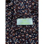 Fall School Cottage Core Floral Navy Mini Dress Orange 3/4 Sleeve Women’s 6 BOHO Blue Photo 7