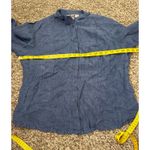 Flax Womens Blue Linen Button Up Top Sz M Beachy Coastal Breathable Lightweight Photo 5