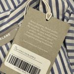 Everlane NWT  Women PJ Top Shirt Medium Striped Woven Cotton Boxy White Blue S Photo 7