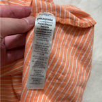 Patagonia  Organic Cotton Striped Orange Midi Dress‎ Medium Granola Gorpcore Cozy Photo 2