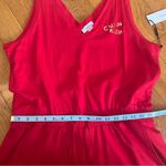 Calvin Klein Women's Sleeveless Logo T-Shirt Romper Shorts Jumpsuit Red Sz L Photo 4