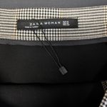 ZARA  Black and White Plaid Midi Skirt Photo 4