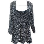 Reformation Kelli Smocked Bodice Dress Navy Floral Feminine Milkmaid Size M Photo 2