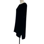 Eileen Fisher  Bateau Neck Short Sleeve Velvet High‎ Low Shift Dress Size Small Photo 6
