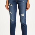 Moussy Vintage Premium Distressed Medium Wash Blue Jeans 25 Style 010AAC12 Photo 0