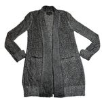 Romeo + Juliet Couture Cable Knit Rib Trim Long Line Open Front Cardigan Size S Photo 0