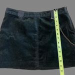 Tommy Hilfiger RARE & VINTAGE/Y2K VELVET OLIVE GREEN MINI SKIRT W GOLD ACCENT CHAIN Photo 5