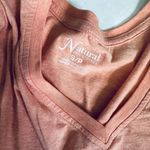 Natural Reflections  Peach Color Short Sleeve Basic V Neck T Shirt Photo 2