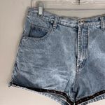 Xhilaration VINTAGE DENIM MOM SHORTS WITH FLORAL TRIM Photo 3