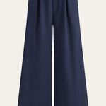 Navy Ruffled Cami Top and Wide Photo 1