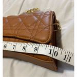 Alyssa Vegan Quilted Crossbody Bag Brown Photo 5