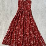Cupshe Red Floral Midi Dress Photo 1