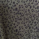 Rails  100% Silk Haha Olive Green Cheetah Shirt Dress Size M Photo 6