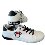 Disney NWT  Minnie Mouse Women's Logo White Lace Up Low Top Sneakers Photo 2