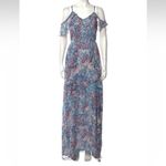 Parker RTR Black Floral Silk Maxi Gown Size 0 Photo 2
