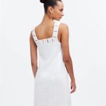 Madewell Embroidered Tank Mini Dress in 100% Linen in Eyelet White Size 2 NWT Photo 3