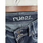 Rue21 Curvy Skinny Jeans Cropped Dark Wash Embroidered Pocket Women Juniors 9/10 Blue Size undefined Photo 3