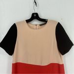ZARA Tunic Blouse Tri Color Short Sleeve Womens Small Photo 1