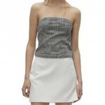 VERO MODA  Ziva Stripe Strapless Denim Top X-Small, BLUE Photo 3