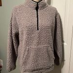 Jackson Hole Outerwear size large grey sherpa half zip pullover. Gray Photo 0