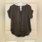 Catherine Malandrino Catherine Women's Charcoal Gray Cuffed Sleeve Blouse. Size-Small Photo 2