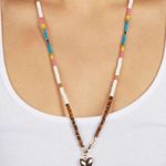 Rebecca Minkoff Gold Plated Beaded Heart Necklace Photo 0